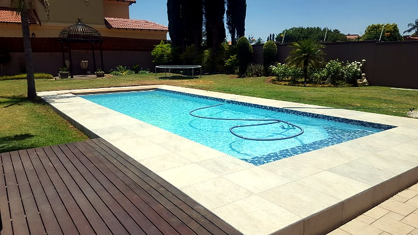 Completed swimming pool finishing project